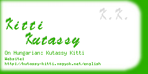 kitti kutassy business card